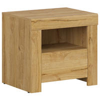 NACHTTISCH 54,5/50,5/42 cm  Eichefarben  - Weiss/Eichefarben, Modern, Holzwerkstoff (54,5/50,5/42cm) - MID.YOU