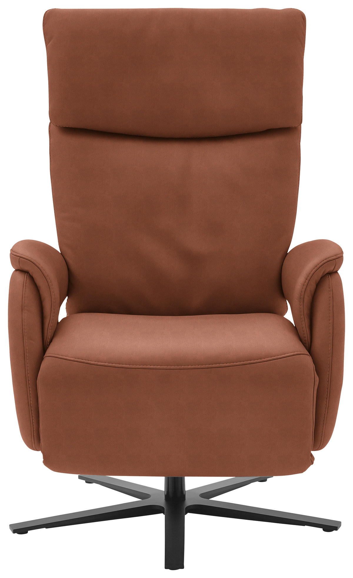 RELAXSESSEL in Leder Cognac  - Cognac/Schwarz, Design, Leder/Metall (70/117/85cm) - Dieter Knoll