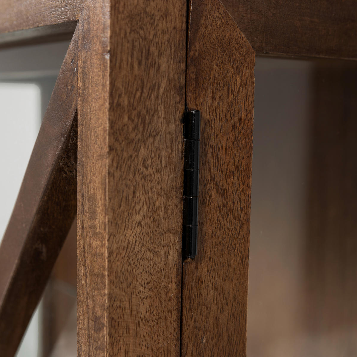 VITRINE  in vollmassiv Mangoholz Braun  - Braun, Design, Glas/Holz (40/137/39cm) - Livetastic