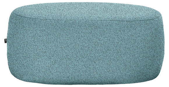 HOCKER in Textil Schwarz, Türkis  - Türkis/Schwarz, MODERN, Kunststoff/Textil (88/43/66cm) - Hom`in