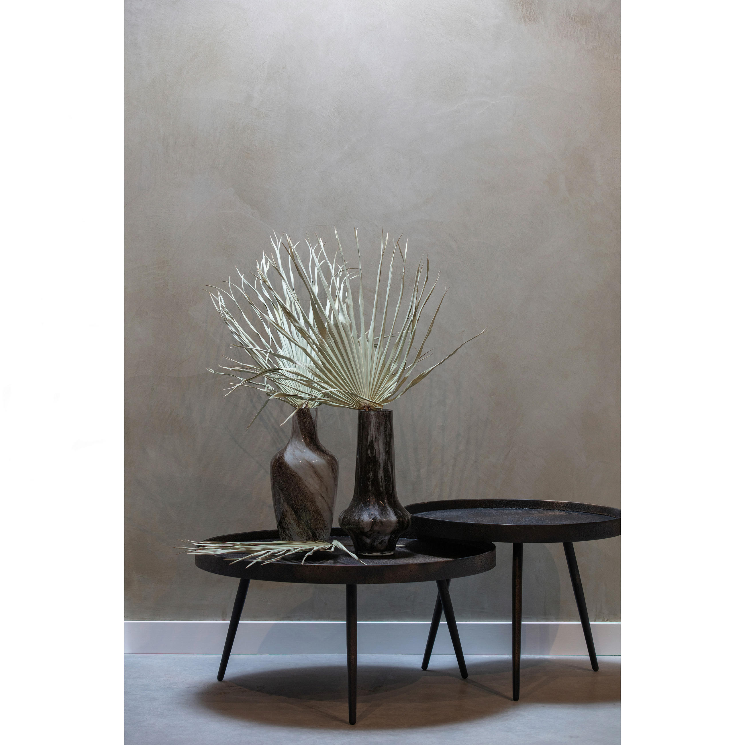BEISTELLTISCH 58/58/44 cm Sperrholz Goldfarben, Zinkfarben rund  - Goldfarben/Zinkfarben, Design, Holzwerkstoff/Metall (58/58/44cm) - Livetastic