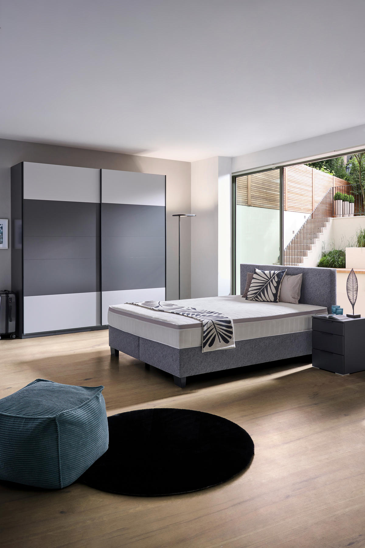 MONTAGEPAKET   - Schwarz, KONVENTIONELL, Kunststoff/Metall (225/242cm) - Hom`in