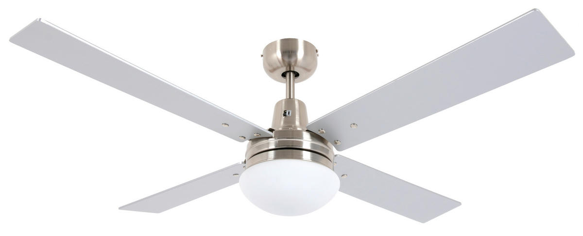DECKENVENTILATOR 122/40 cm   - Chromfarben/Silberfarben, Basics, Holzwerkstoff/Metall (122/40cm) - P & B