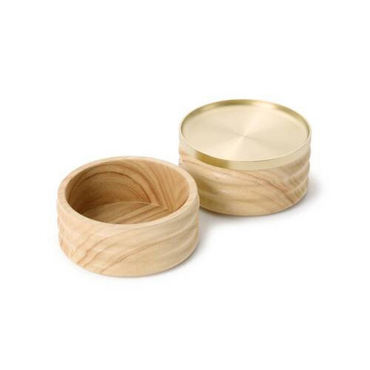 SCHMUCKSCHATULLE - Messingfarben/Kernbuche, KONVENTIONELL, Holz/Metall (12.7/11.7/12cm) - Umbra