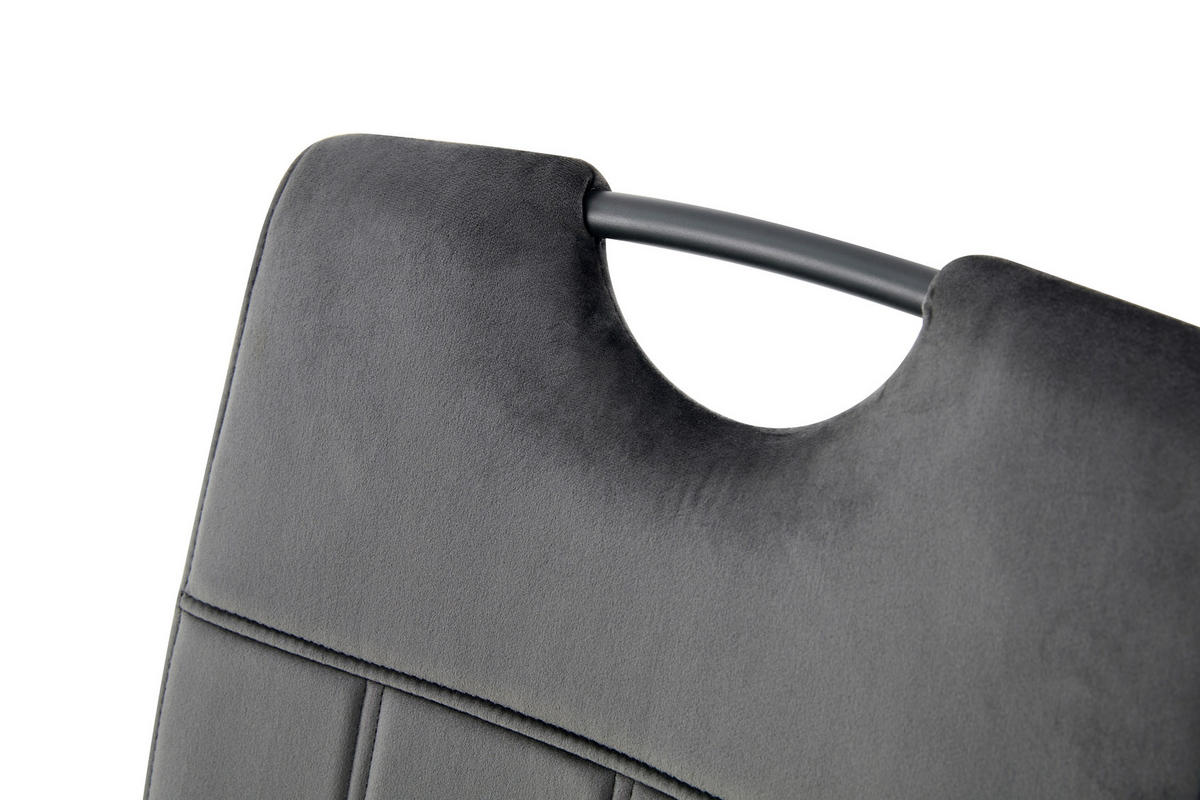 SCHWINGSTUHL-SET 2 Stück  in Webstoff  - Anthrazit/Schwarz, MODERN, Textil/Metall (43/98/61cm) - MID.YOU