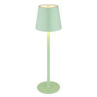 AKKU-TISCHLEUCHTE VANNIE 10,6/36 cm  - Weiß/Hellgrün, Trend, Kunststoff/Metall (10,6/36cm) - Globo