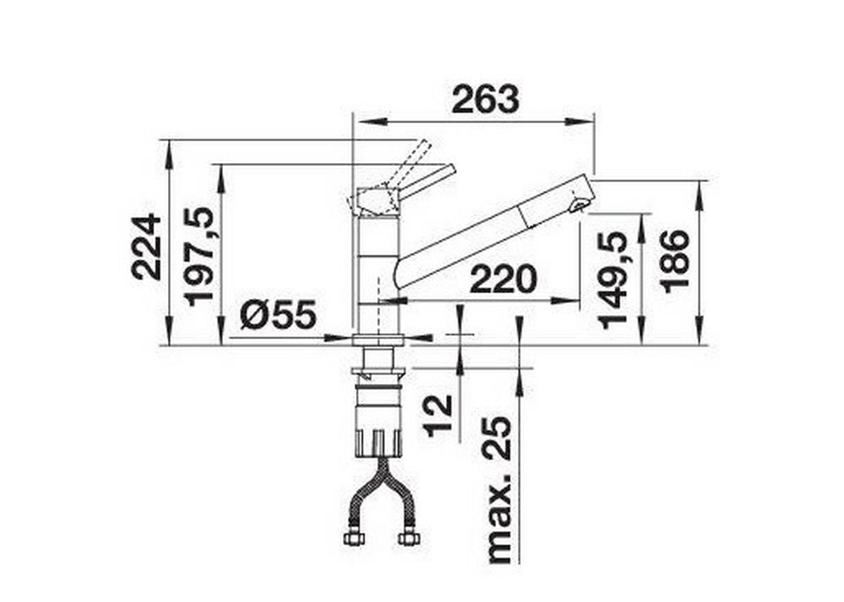 KÜCHENARMATUR 527959  - Chromfarben, Basics, Metall (5,4/19,7/26,1cm) - Blanco