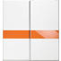 SCHWEBETÜRENSCHRANK 2 -türig Orange, Weiß - Orange/Weiß, Design, Holzwerkstoff (202/220/67cm) - XORA