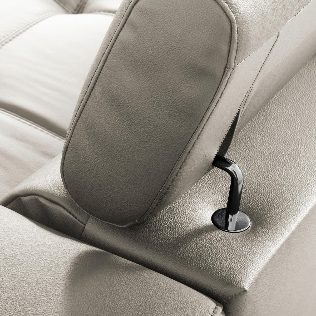 ECKSOFA  in Lederlook Echtleder Platinfarben  - Platinfarben/Schwarz, Design, Leder/Textil (247/173cm) - Livetastic