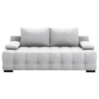 SCHLAFSOFA in Chenille, Plüsch Hellgrau  - Hellgrau/Schwarz, KONVENTIONELL, Kunststoff/Textil (209/96/100cm) - Stylife