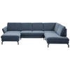 WOHNLANDSCHAFT in Velours Hellblau  - Schwarz/Hellblau, Design, Textil/Metall (179/335/220cm) - Beldomo System