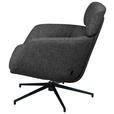 RELAXSESSEL in Metall, Textil Schwarz, Dunkelgrau  - Dunkelgrau/Schwarz, Design, Textil/Metall (73/86/83cm) - Dieter Knoll