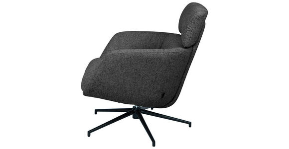 RELAXSESSEL in Metall, Textil Schwarz, Dunkelgrau  - Dunkelgrau/Schwarz, Design, Textil/Metall (73/86/83cm) - Dieter Knoll
