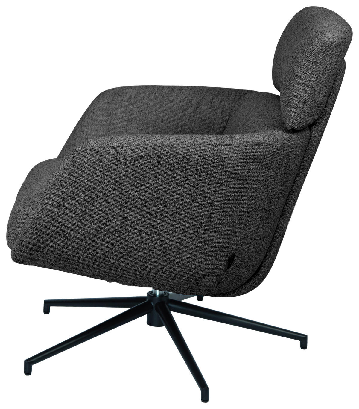 RELAXSESSEL Metall, Textil Schwarz, Dunkelgrau  - Dunkelgrau/Schwarz, Design, Textil/Metall (73/86/83cm) - Dieter Knoll