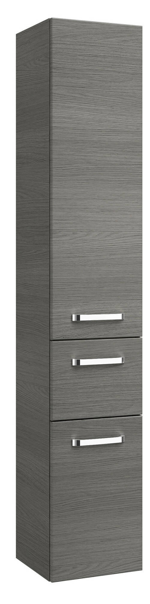 MAGASSZEKRÉNY 30/168/33 cm  - grafitszürke/króm, Basics, faalapú anyag/Üveg (30/168/33cm) - Sadena