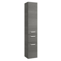 MAGASSZEKRÉNY 30/168/33 cm  - grafitszürke/króm, Basics, faalapú anyag/Üveg (30/168/33cm) - Sadena