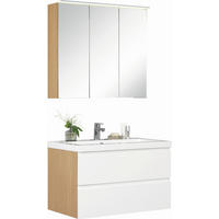 BADEZIMMER  in 85 cm  - Weiß, Design, Glas/Holzwerkstoff (85cm) - Novel