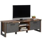 TV-ELEMENT Holzwerkstoff Grau, Pinienfarben  - Anthrazit/Grau, KONVENTIONELL, Holzwerkstoff/Kunststoff (168/52/42cm) - Hom`in