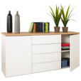 SIDEBOARD 170/82/44 cm  - Weiß Hochglanz/Schwarz, Basics, Holzwerkstoff/Kunststoff (170/82/44cm) - Carryhome