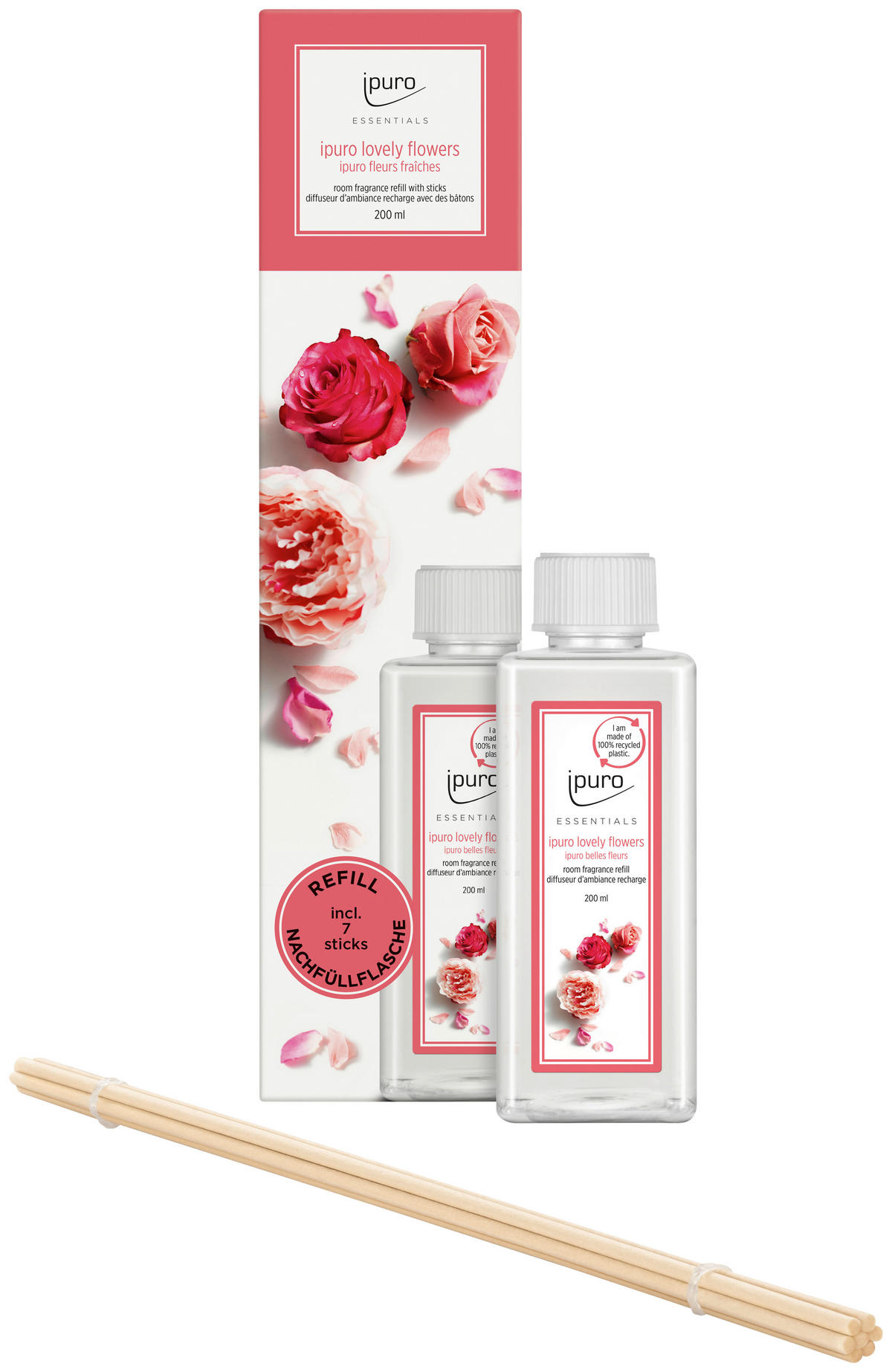 RAUMDUFT-NACHFÜLLUNG Essentials Lovely Flowers  - Basics (6/5,3/25,1cm) - Ipuro