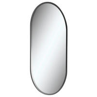 BADEZIMMERSPIEGEL 50/90/5 cm  - Silberfarben/Schwarz, KONVENTIONELL, Glas/Metall (50/90/5cm) - Linea Natura