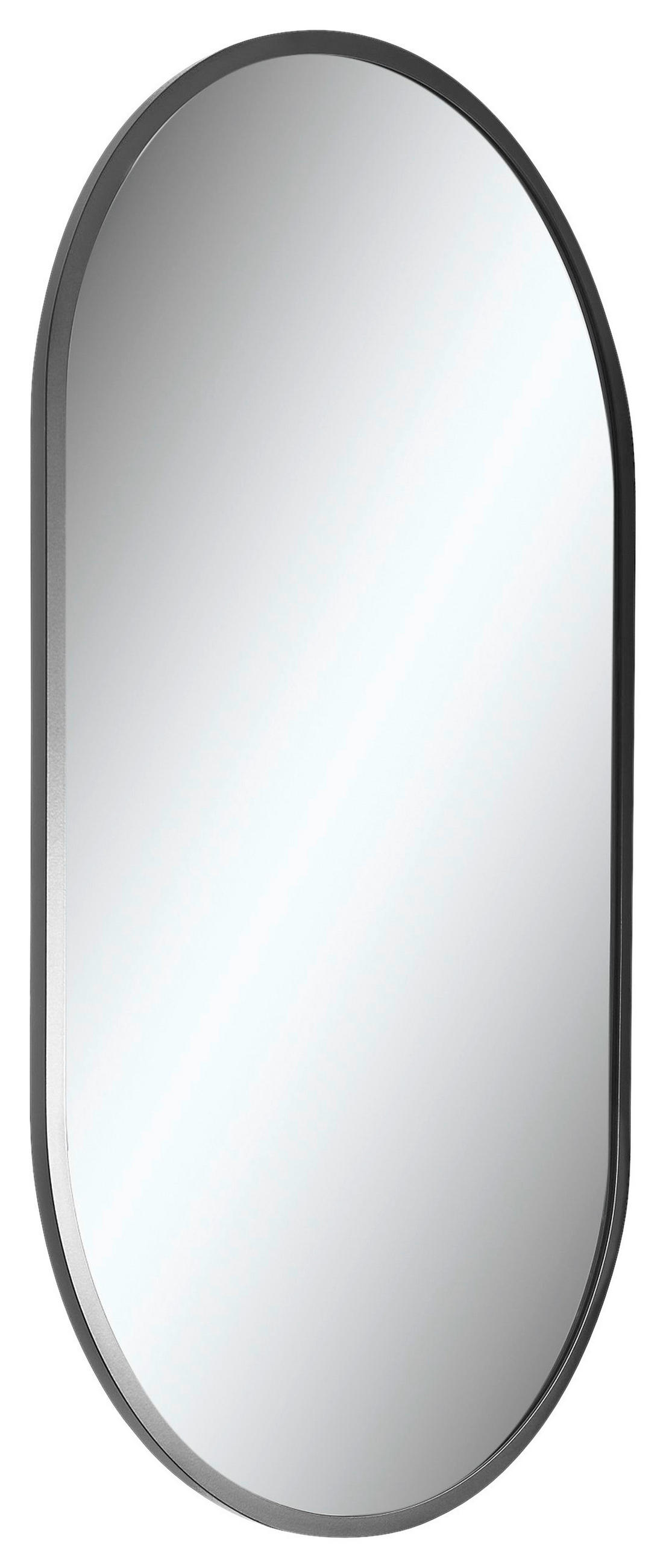 BADEZIMMERSPIEGEL 50/90/5 cm  - Silberfarben/Schwarz, KONVENTIONELL, Glas/Metall (50/90/5cm) - Linea Natura