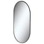 BADEZIMMERSPIEGEL 50/90/5 cm  - Silberfarben/Schwarz, KONVENTIONELL, Glas/Metall (50/90/5cm) - Linea Natura