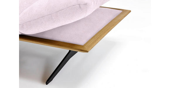 ECKSOFA in Flachgewebe Hellrosa 159/314 cm - Hellrosa/Schwarz, Design, Holz/Textil (159/314cm) - Dieter Knoll