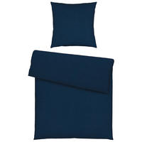 BETTWÄSCHE BANDA Makosatin 135/200 cm  - Blau, Basics, Textil (135/200cm) - Novel