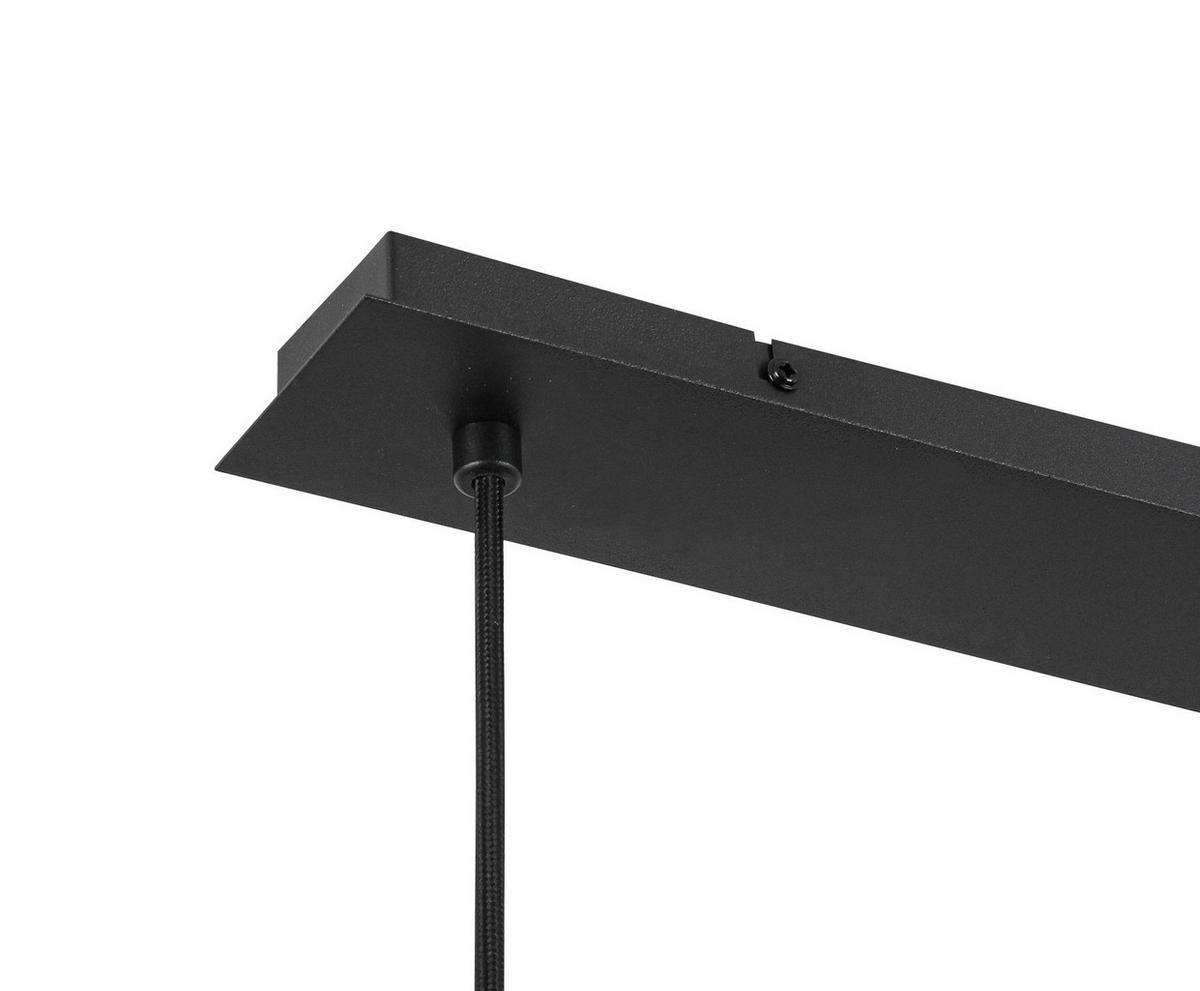 ZÁVĚSNÉ SVÍTIDLO, 98,5/37/183 cm  - černá, Design, kov/sklo (98,5/37/183cm) - Dieter Knoll