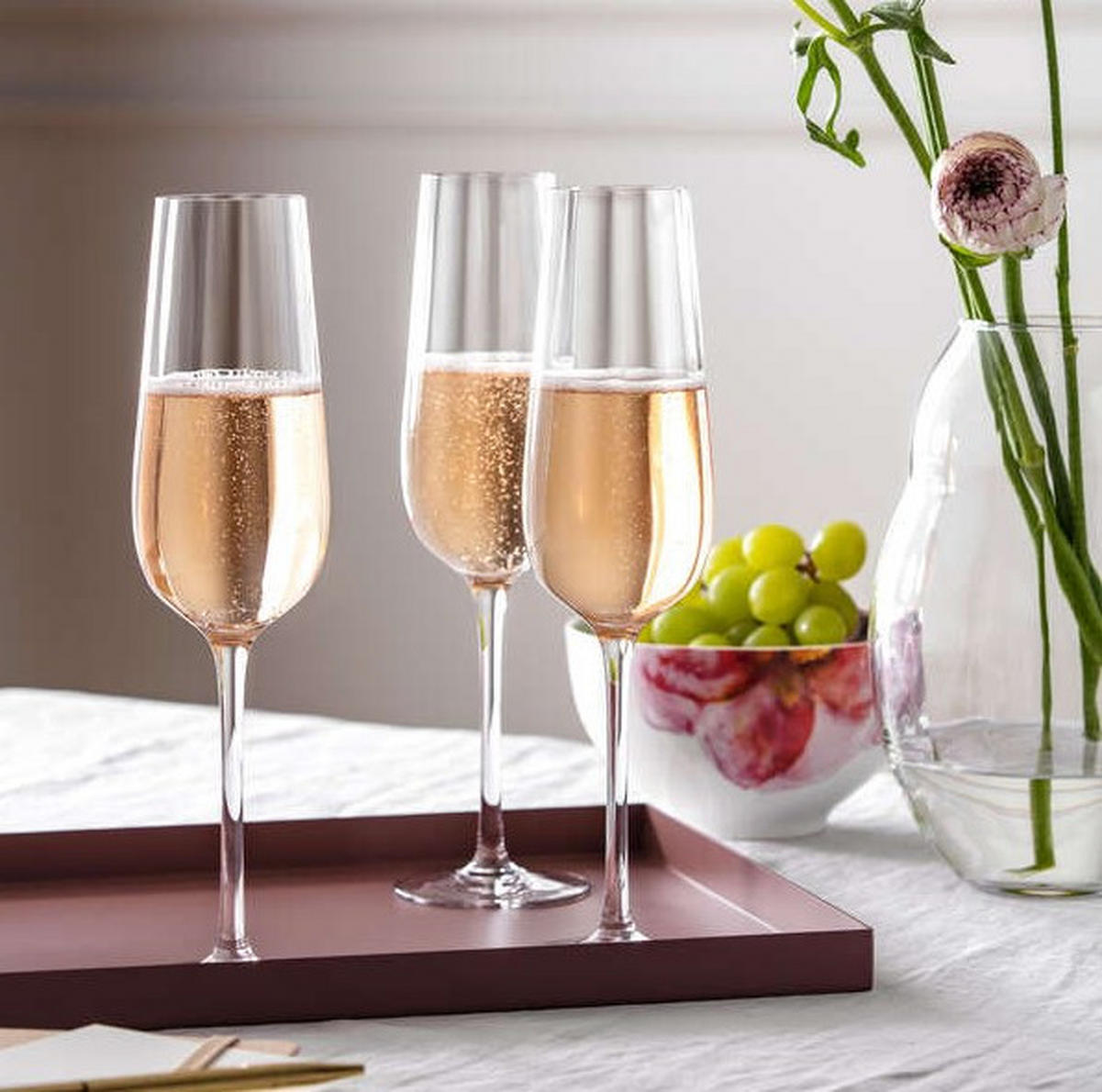 SEKTGLAS ROSE GARDEN 4-teilig  - Basics, Glas (7,2/25cm) - Villeroy & Boch