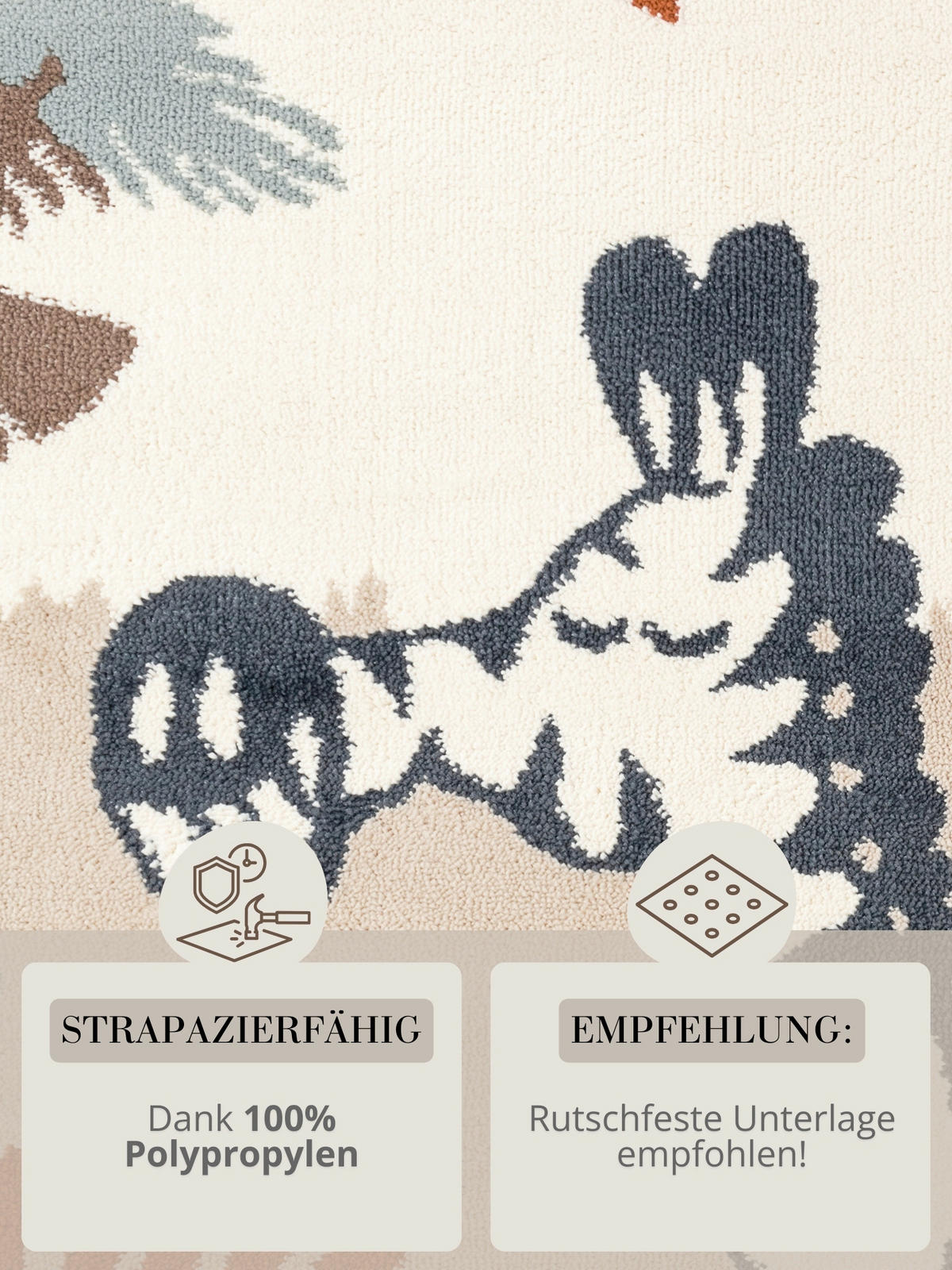 KINDERTEPPICH 200/290 cm Adventures Tier  - Multicolor/Creme, Design, Kunststoff/Textil (200/290cm) - Hanse Home