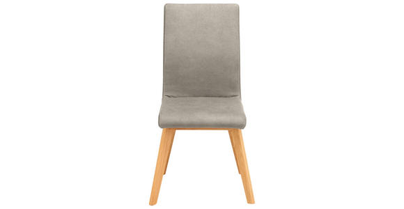 STUHL  in Mikrofaser Holz, Textil  - Greige/Beige, Design, Holz/Textil (45/102/56cm) - Novel