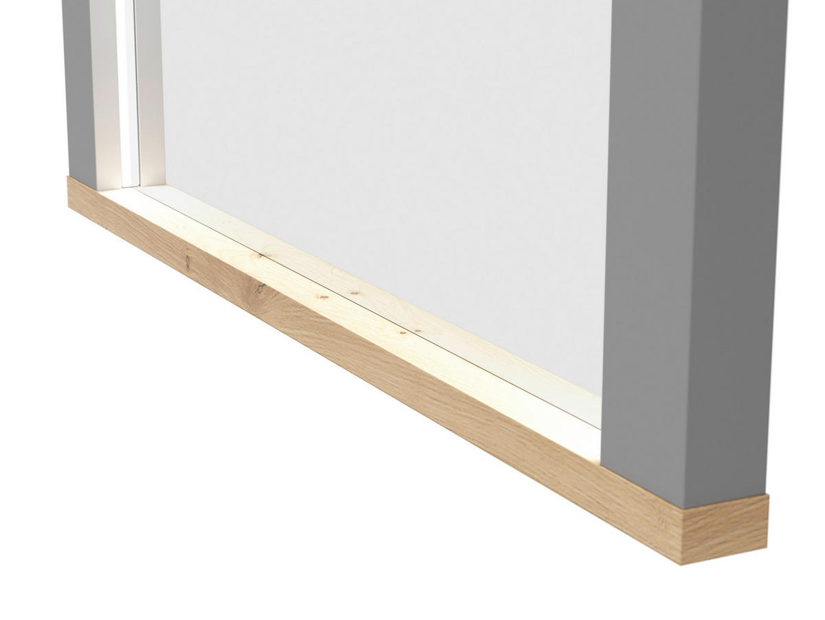 WANDSPIEGEL 94/87/5 cm  - Eiche Artisan/Grau, LIFESTYLE, Glas/Holzwerkstoff (94/87/5cm) - Hom`in