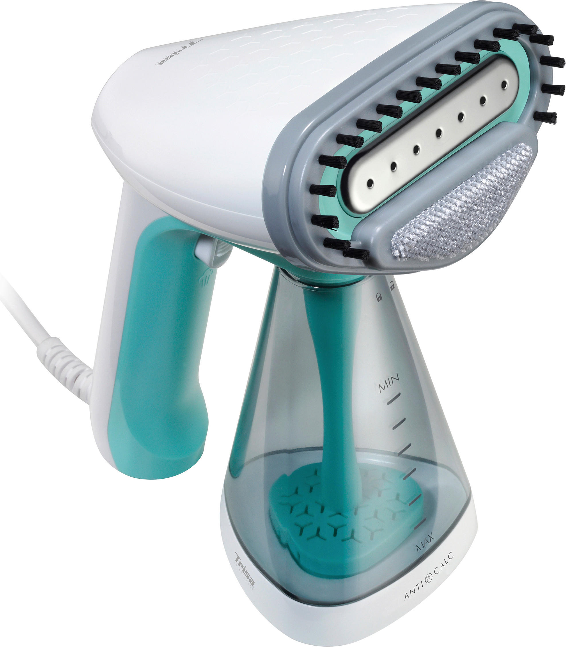 DAMPFBÜRSTE - Weiß, MODERN, Kunststoff (18/12,5/22cm)