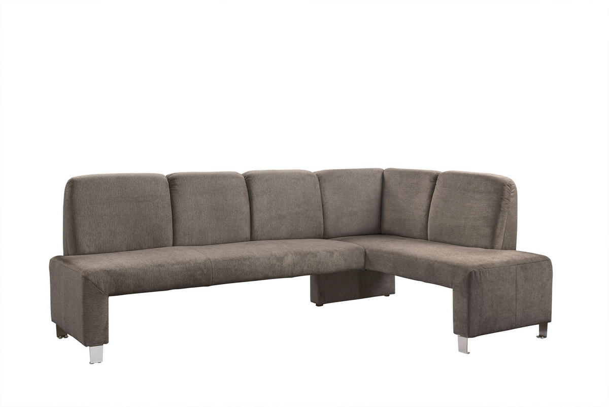KLUPA KUTNA  smeđa  drvo, tekstil, drvni materijal      - srebrne boje/smeđa, Moderno, drvni materijal/drvo (243/158cm) - Livetastic