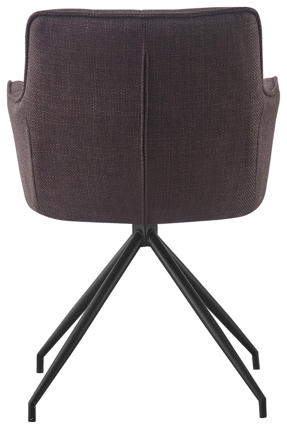 ŽIDLE S PODRUČKAMI, železo, tkaná látka, hnědá, černá - černá/hnědá, Design, kov/textil (58/84/62,5cm) - Novel
