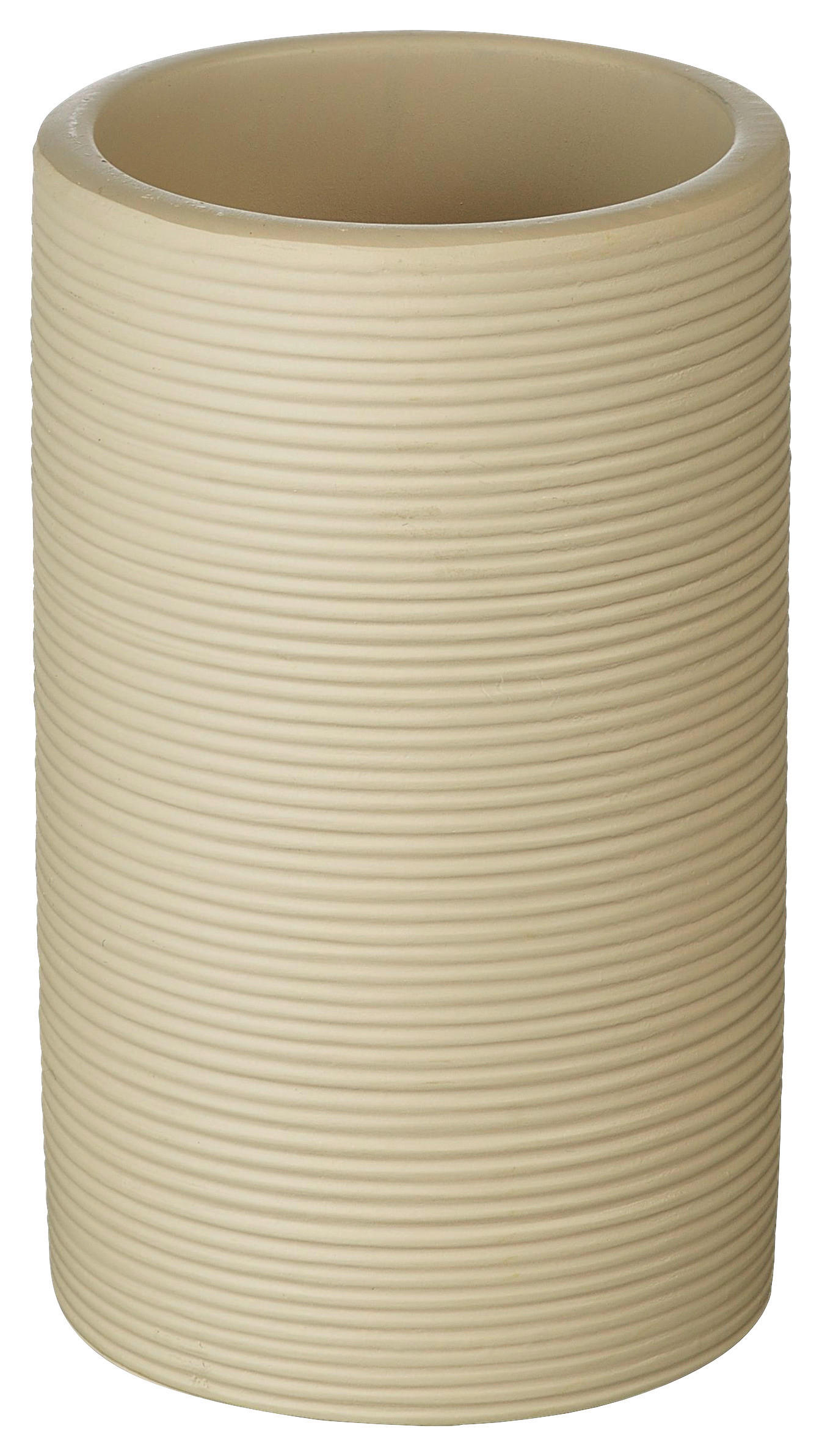 ZAHNPUTZBECHER Kunststoff  - Beige, Basics, Kunststoff (6,5/11,3/6,5cm) - Sadena