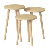 BEISTELLTISCH 33,5/33,5/52 cm Honigeiche rund  - Honigeiche, Design, Holzwerkstoff (33,5/33,5/52cm) - MID.YOU
