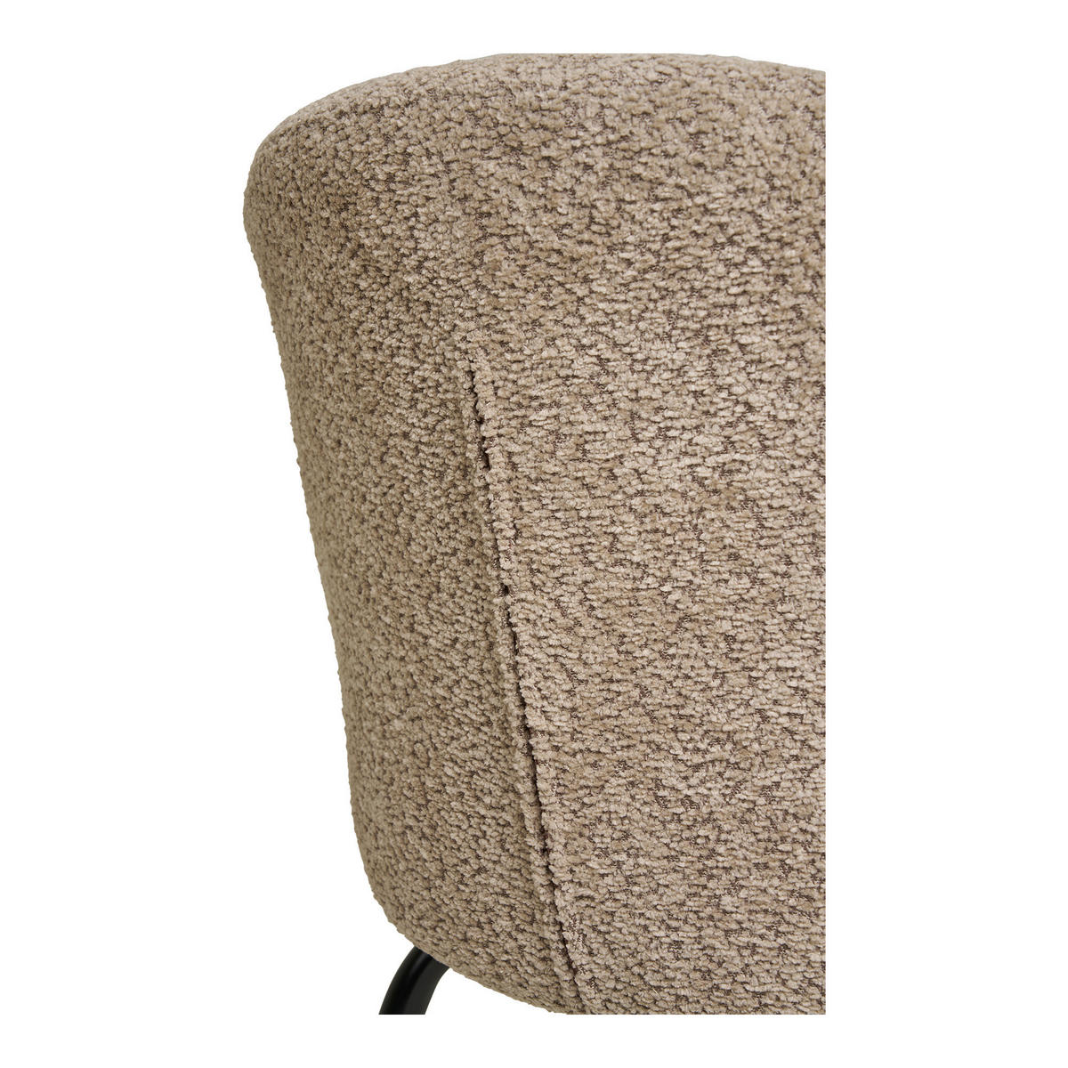 STUHL-SET 2 Stück  in Bouclé Textil  - Beige/Schwarz, MODERN, Textil/Metall (56/79/58cm) - MID.YOU