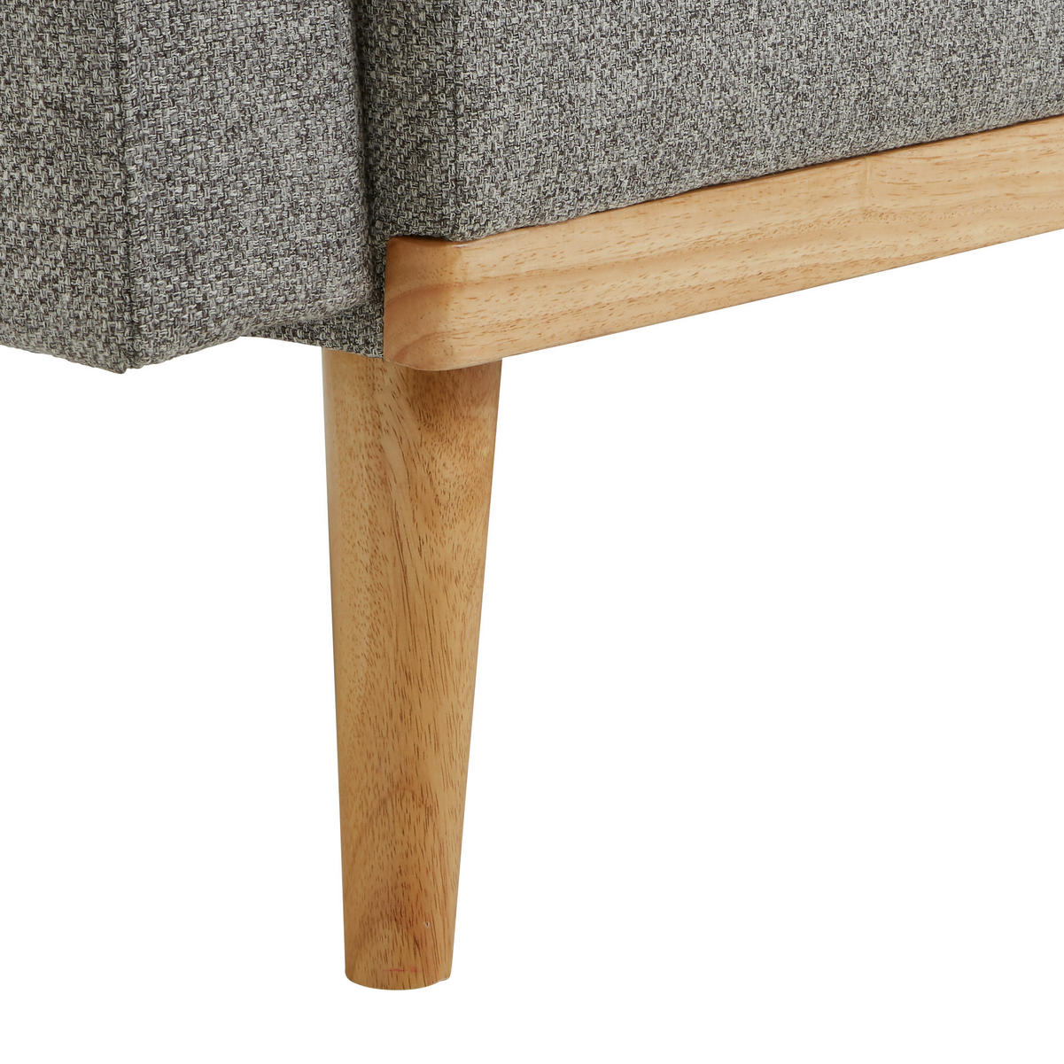 SCHLAFSOFA in Struktur Grau  - Naturfarben/Grau, Lifestyle, Holz/Textil (214/84/84cm) - Livetastic
