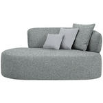 RÉCAMIERE in Flachgewebe Hellgrau, Grau, Grün  - Hellgrau/Schwarz, MODERN, Kunststoff/Textil (166/86/105cm) - Hom`in