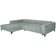 ECKSOFA  in Chenille Hellgrau  222/279 cm  - Hellgrau/Schwarz, KONVENTIONELL, Kunststoff/Textil (222/279cm) - Hom`in