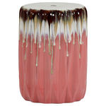 BEISTELLTISCH 32/32/45 cm Braun, Rosa, Weiß rund  - Braun/Rosa, Design, Keramik (32/32/45cm) - Carryhome