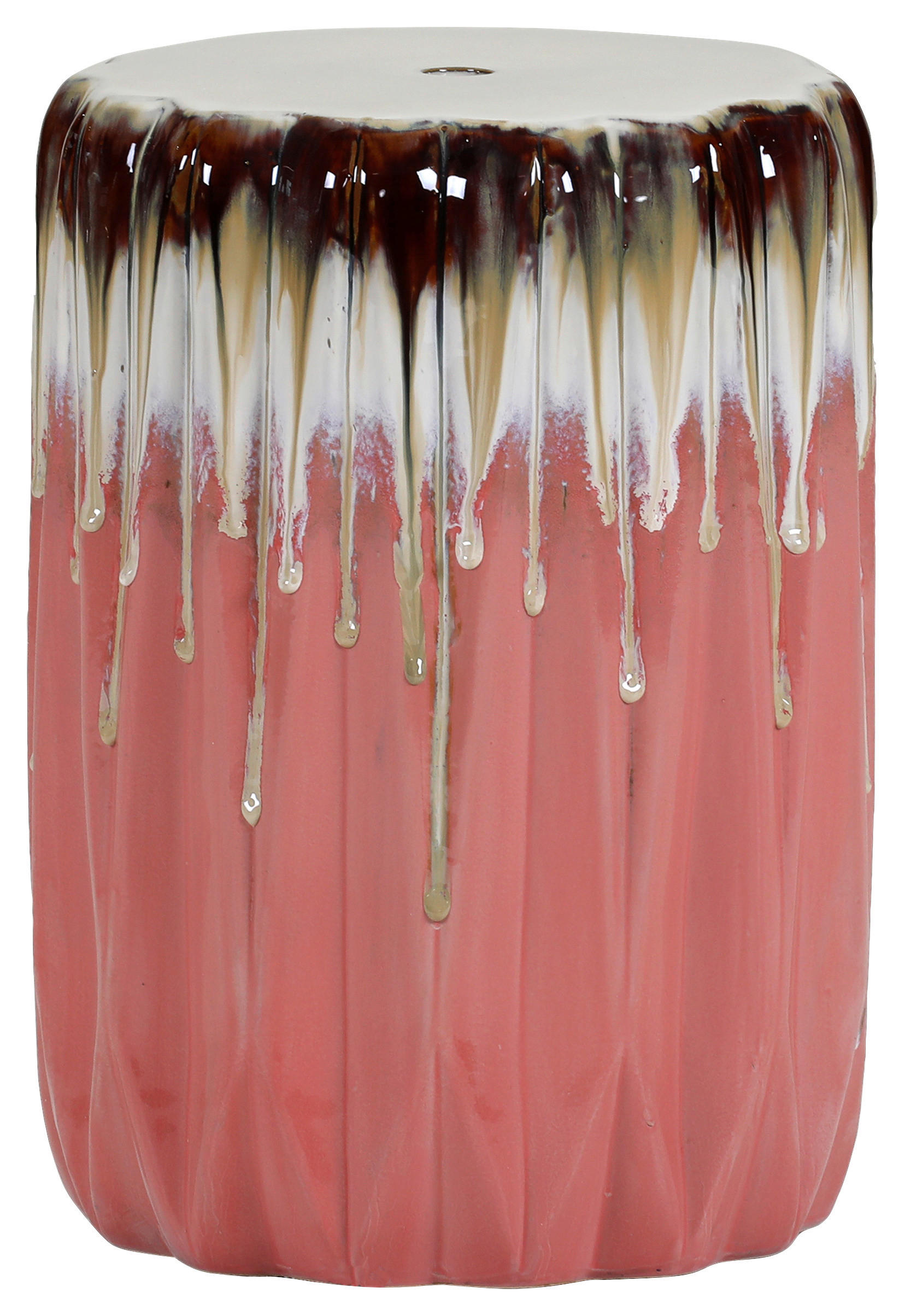 Carryhome ODKLÁDACÍ STOLEK, hnědá, růžová, bílá