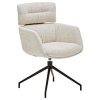 ARMLEHNSTUHL  in Eisen Webstoff  - Beige/Schwarz, Design, Textil/Metall (62/92/66cm) - Dieter Knoll