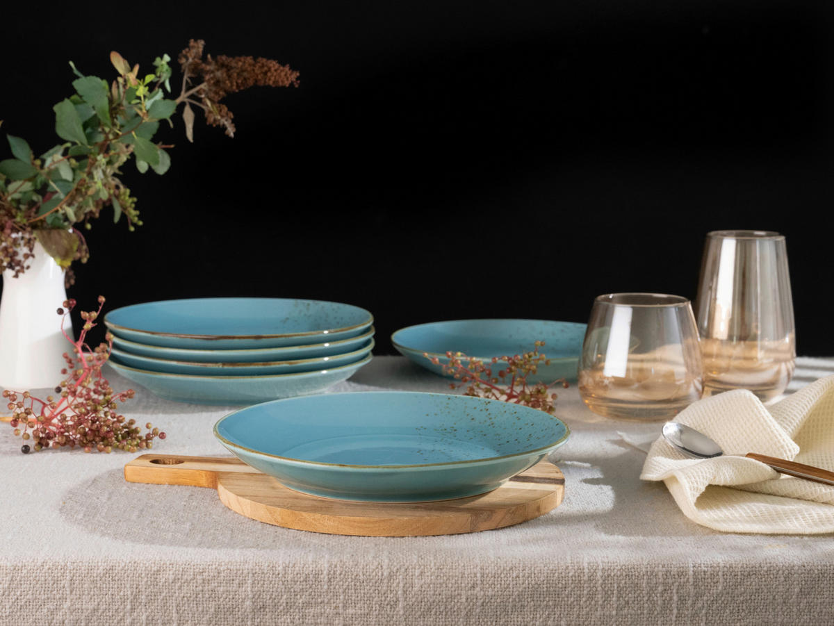 DESSERTTELLERSET 21 cm  - Türkis, Trend, Keramik (21cm) - Creatable
