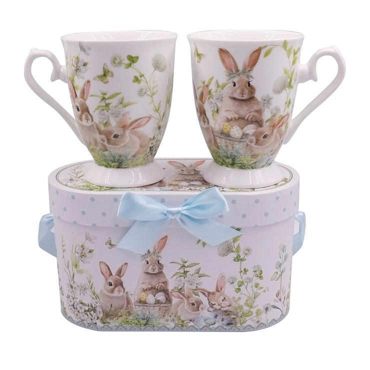 KAFFEEBECHER  320 ml   - Braun/Grün, Basics, Karton/Keramik (8,5/10,7cm)