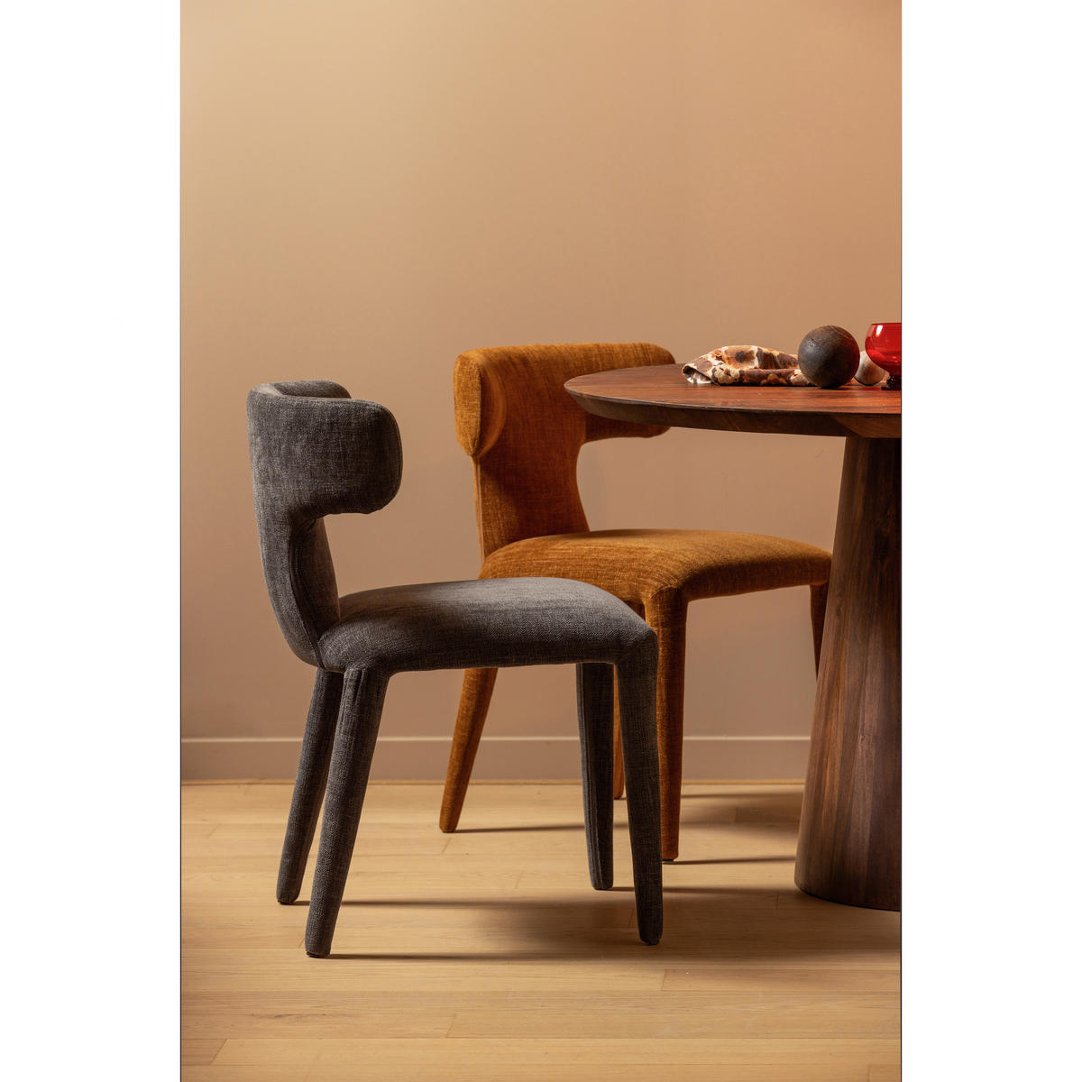 STUHL-SET 2 Stück  in Webstoff  - Braun, MODERN, Textil (52/78/53cm) - Livetastic