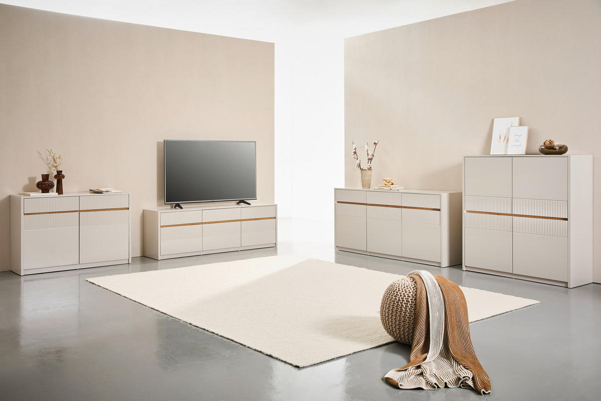 SIDEBOARD  in 173/80/40 cm  - Kaschmir/Eichefarben, Trend, Holzwerkstoff (173/80/40cm) - Xora